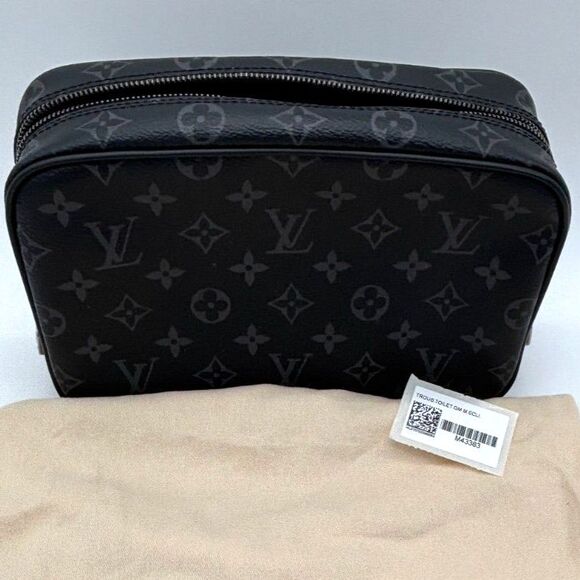 Louis Vuitton Monogram Eclipse Trous Toilet Pouch PM M43383-EUC - Picture 6 of 10
